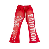 Mixed Emotion "Cupid" Flare Sweatpants (Red) - Mixed Emotion