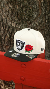 New Era Los Angeles Raiders Super Bowl XVIII 9FIFTY A-Frame Snapback-(Stone/Black)