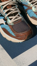 Mens Saucony x FootPatrol ProGrid Omni 9 (Blue/Brown) - VIP Saucony