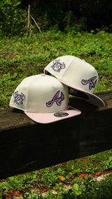 New Era Atlanta Braves 1871 Side Patch 9FIFTY A-Frame Snapback-(Chrome/Pink)