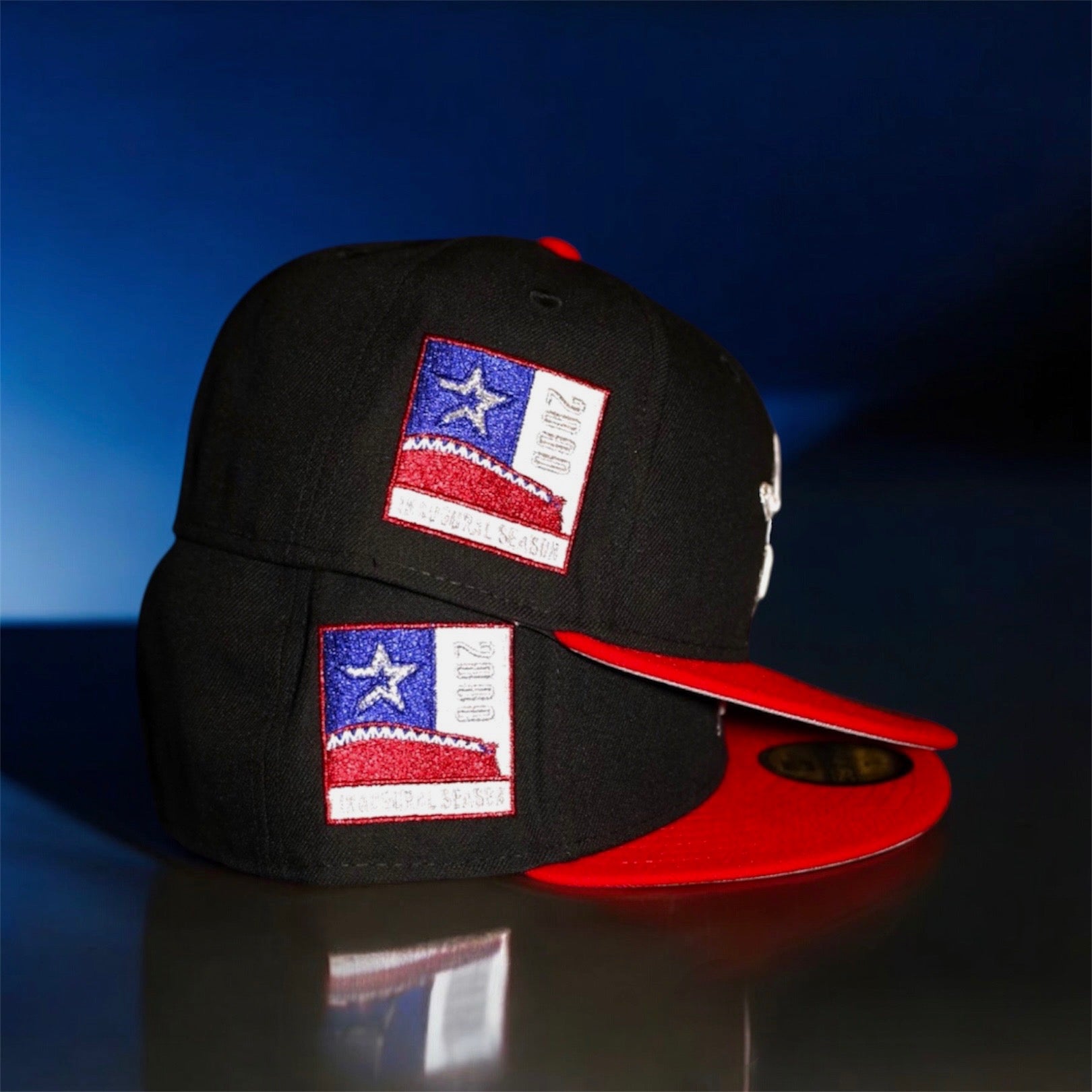 New Era Houston Astros 2000 Inaugural Season Side Patch Fitted (Black/Red) - New Era