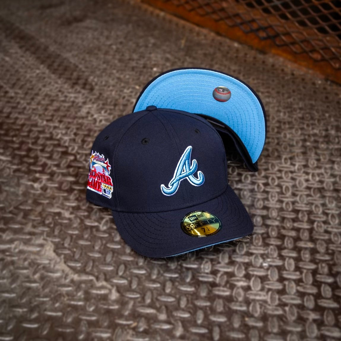 New Era Atlanta Braves 2000 All-Star Game Sky UV 59Fifty Fitted (Navy) - New Era