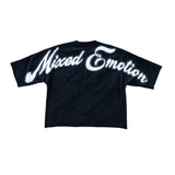 Mixed Emotion Black “Pearl” Cropped Tee - Mixed Emotion