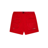 Valabasas Cargo Compact Nylon Shorts (Red)