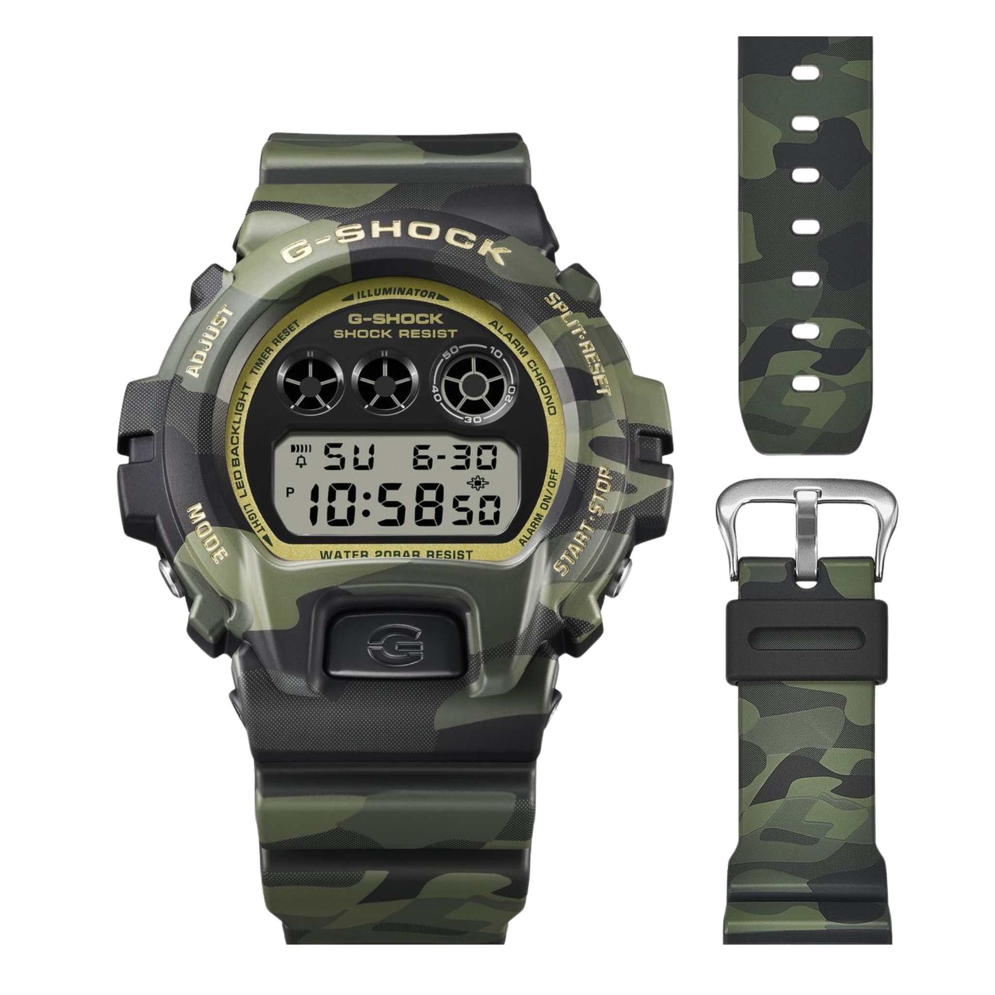 Casio G-Shock DW6900CMG-3 Camo Digital Watch