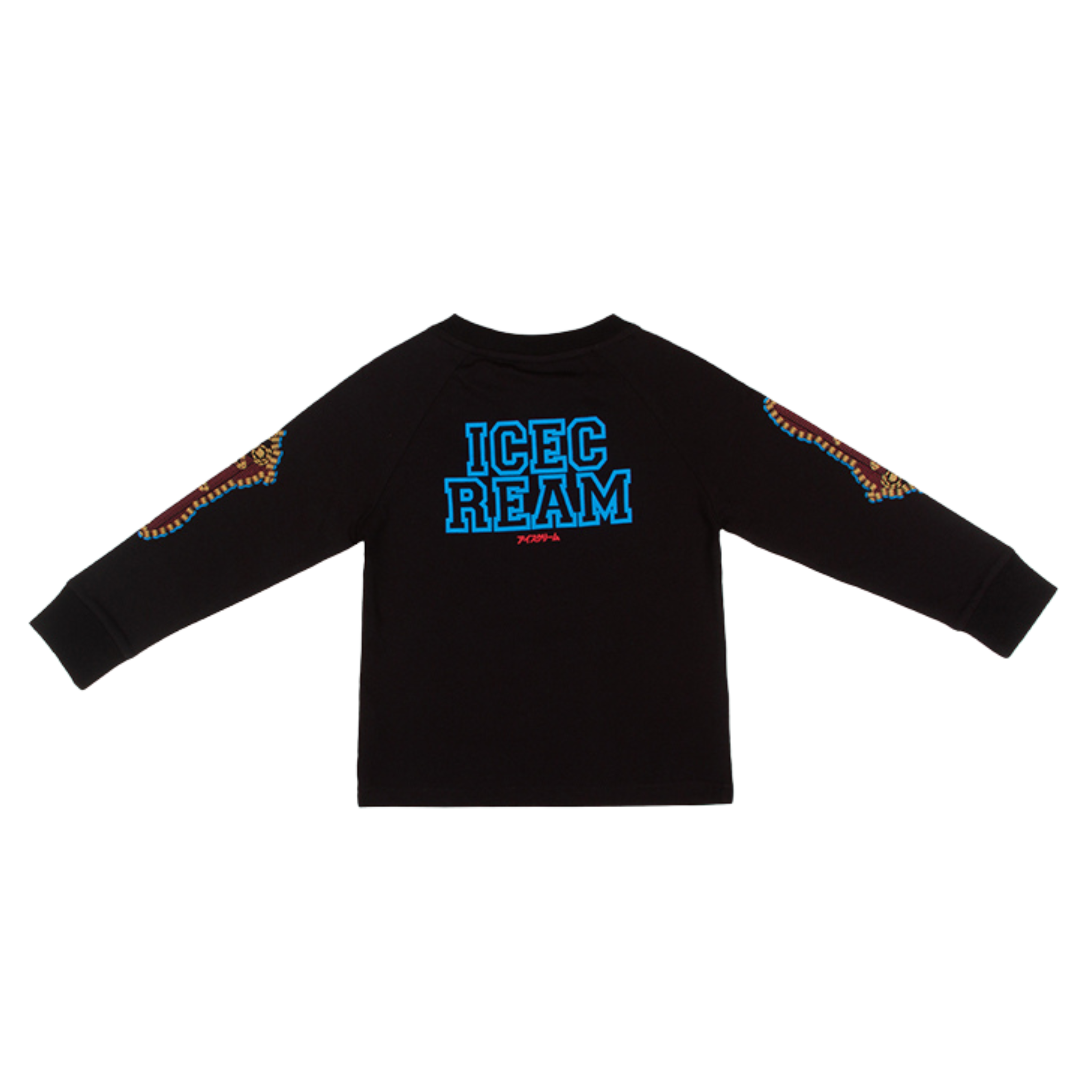 Kids Icecream Everything L/S Raglan (Black) - Ice Cream