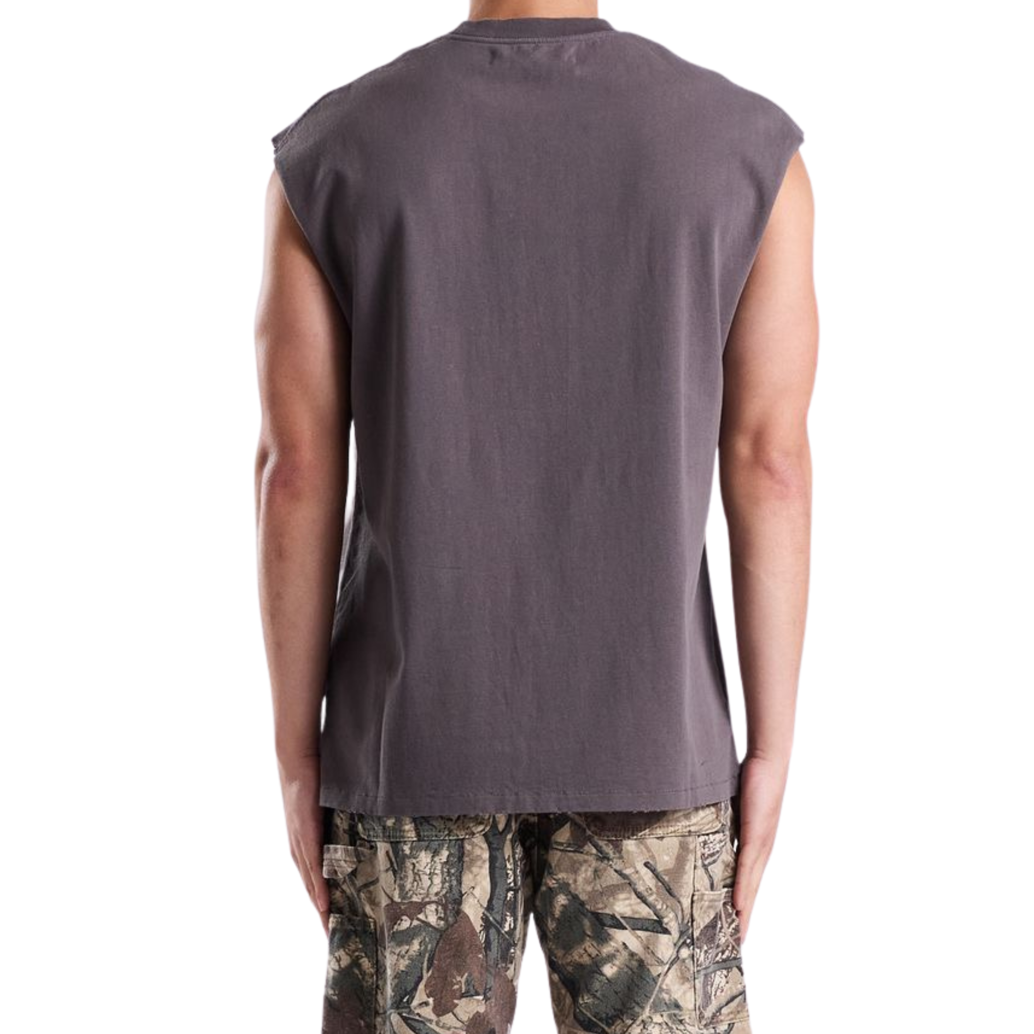 Memory Lane "Lion Heart" Sleeveless Tee (Charcoal)