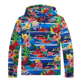 Polo Ralph Lauren Print Fleece Hoodie (Le Grand Blue) - Polo Ralph Lauren