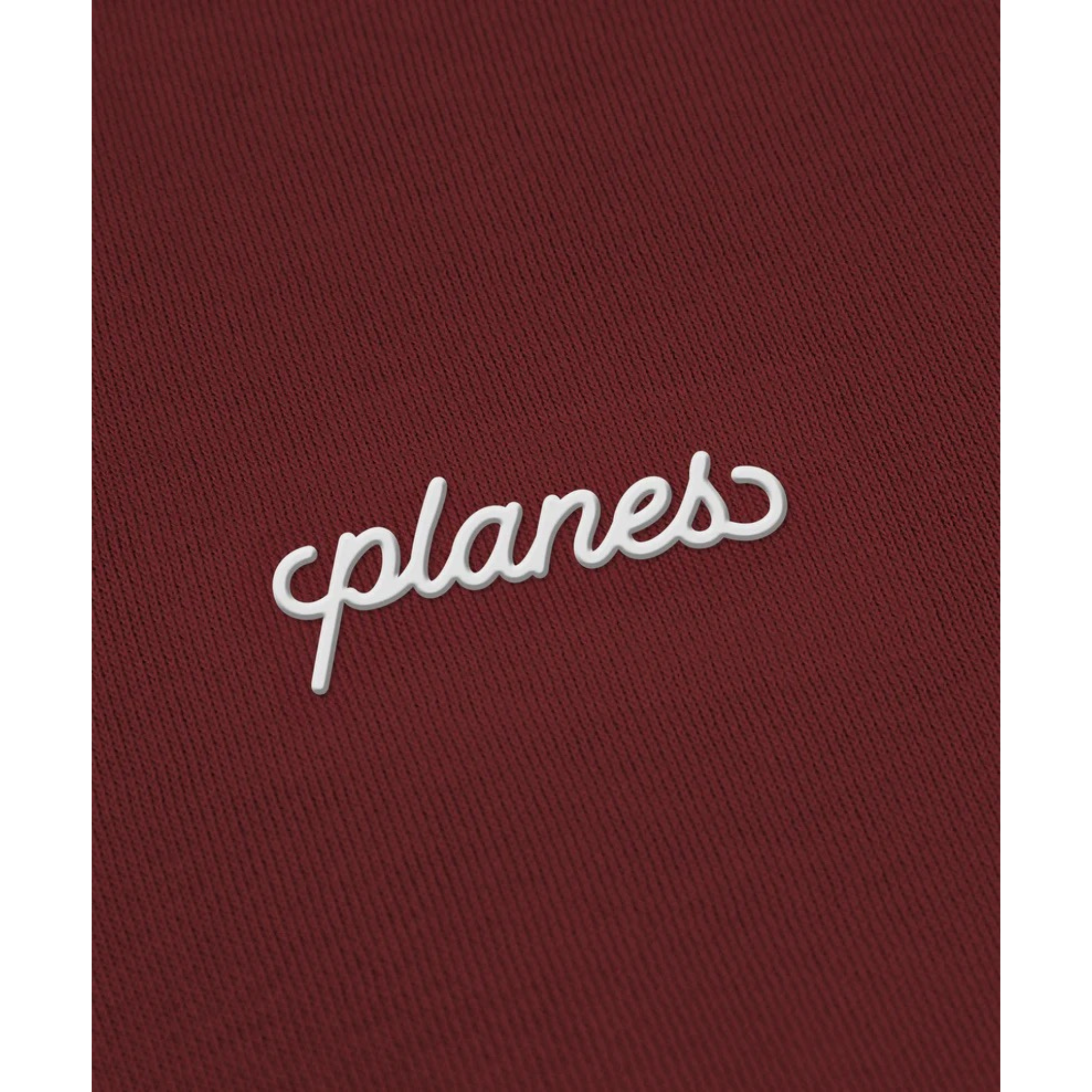 Paper Planes Oversized Script Weld Zip Up Hoodie (Burgandy) - Paper Plane