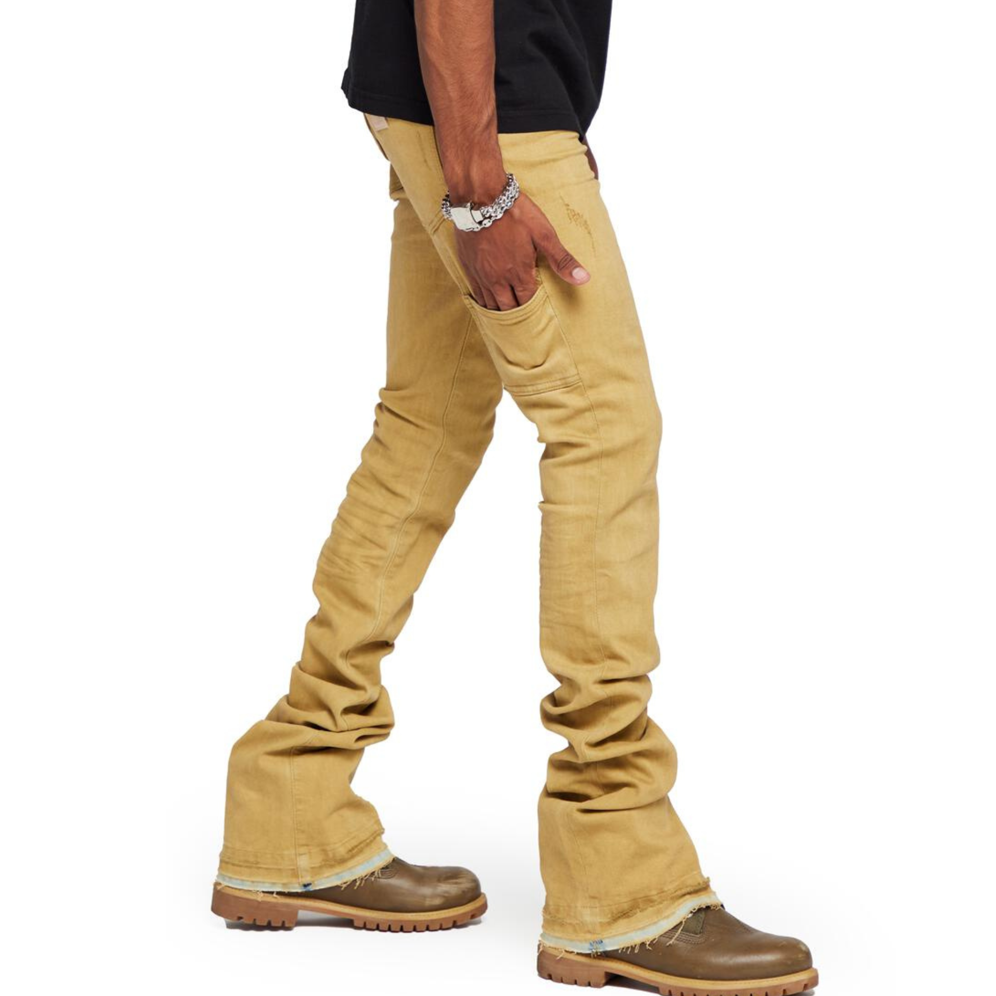 VALABASAS Mr.Extendo Stacked Denim (Khaki) - VALABASAS