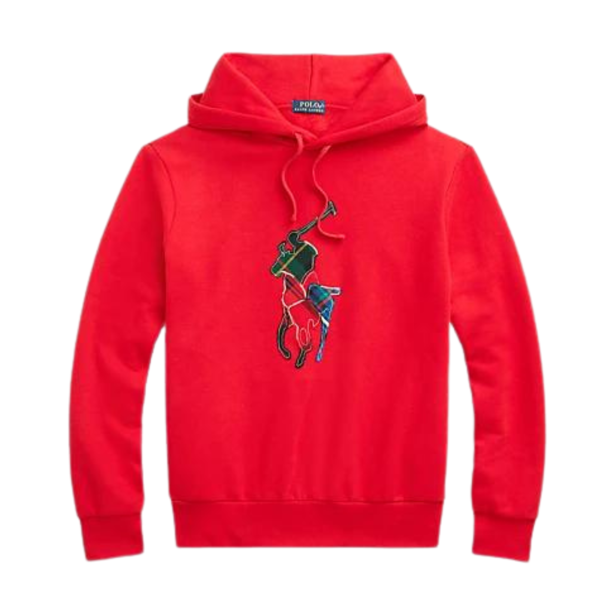 Polo Ralph Lauren The RL Fleece Plaid-Pony Hoodie (Red) - Polo Ralph Lauren