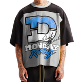 DSM "Racing" Yoke Tee-Grey/Vintage Black - Diet Starts Monday