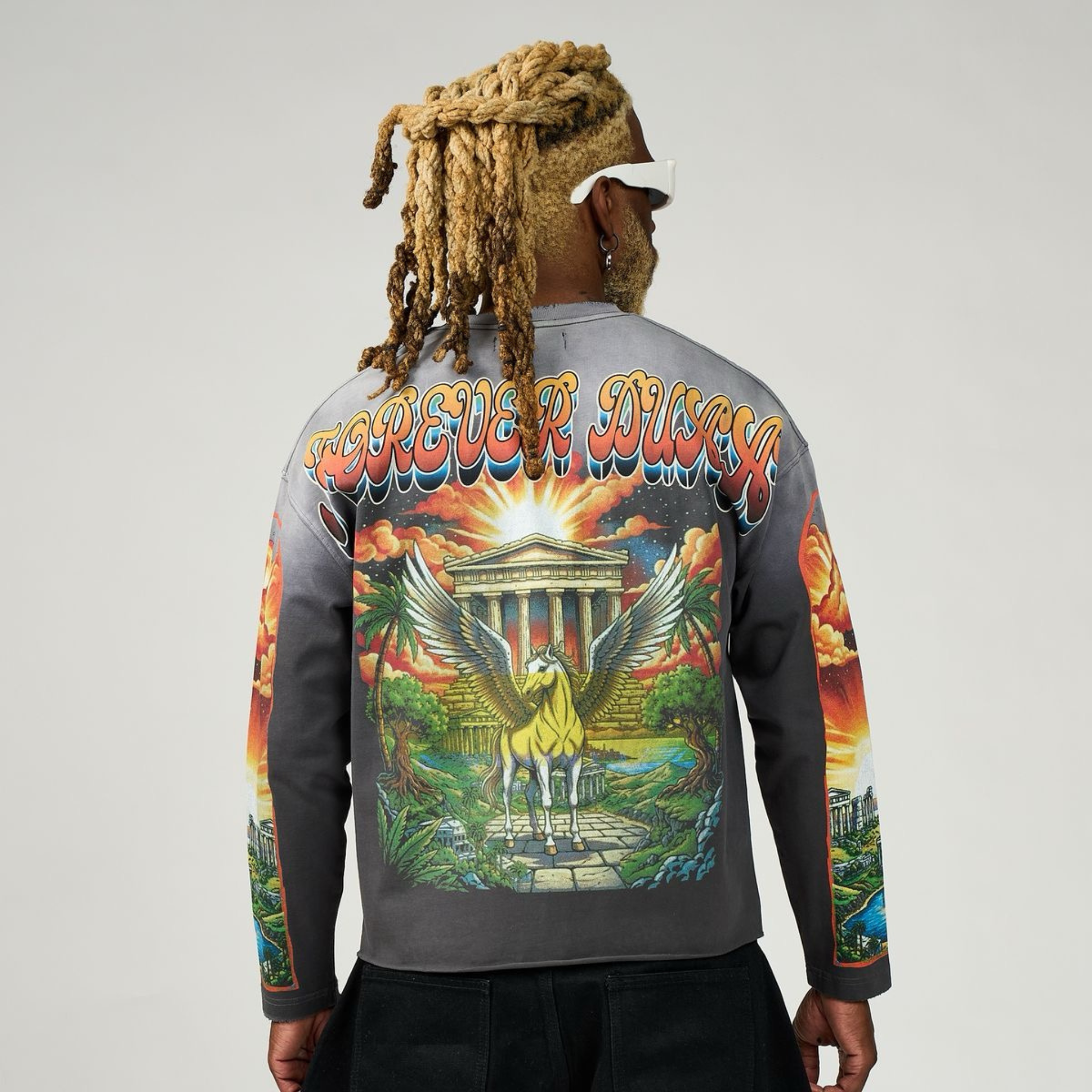 DUAA "Good Year" LS Tee (Faded Black) - DUAA