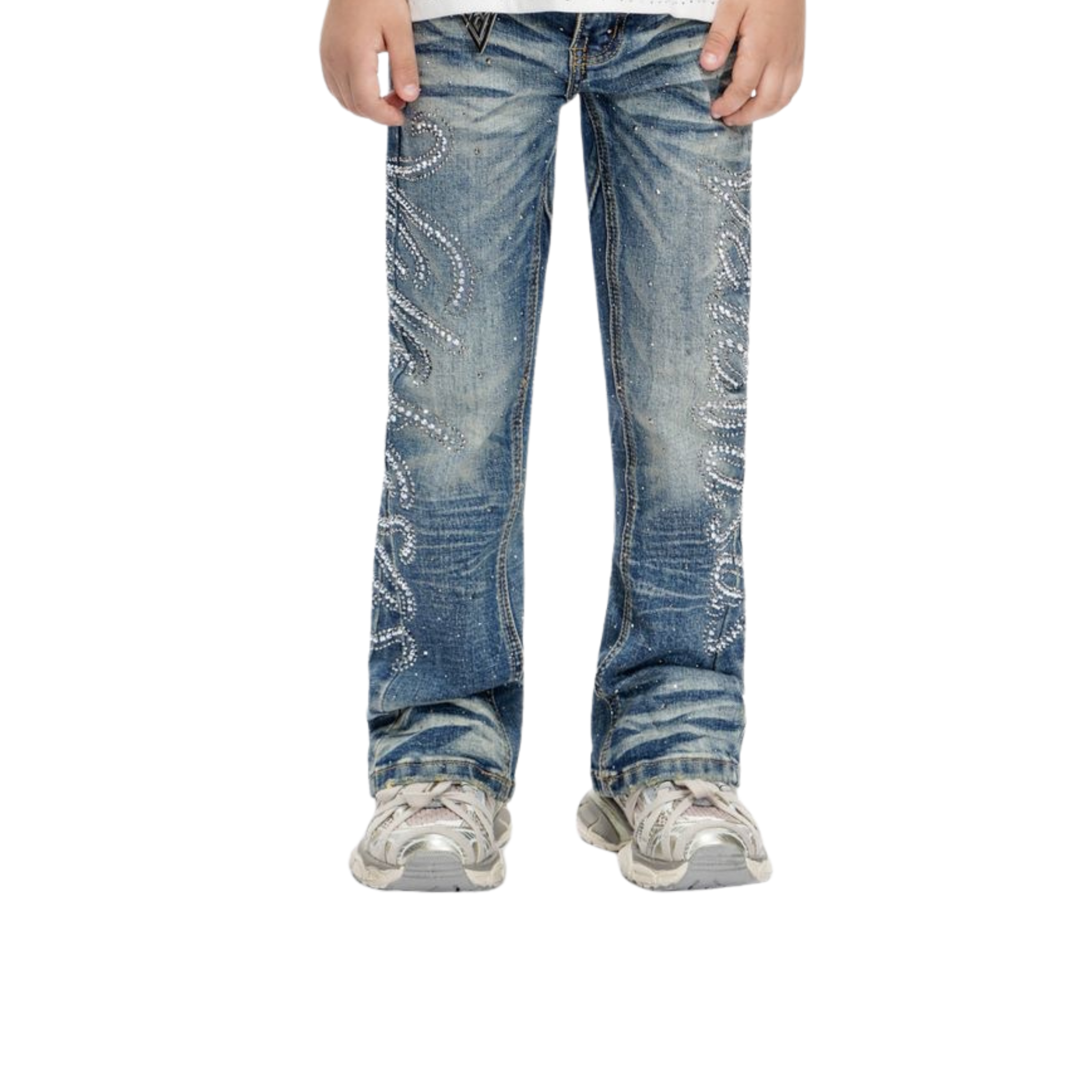 Kids Valabasas 'LATTICE" Jeans (Dark Blue) - VALABASAS