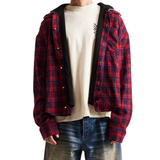DSM "Eagle" Hooded Flannel-Red/Navy - Diet Starts Monday