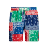 Polo Ralph Lauren 5.75-Inch Traveler Classic Swim Trunk (Archival Bandana Patchwork) - Polo Ralph Lauren