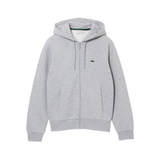 Lacoste Kangaroo Pocket Fleece Zipped Sweatshirt (Grey) - Lacoste