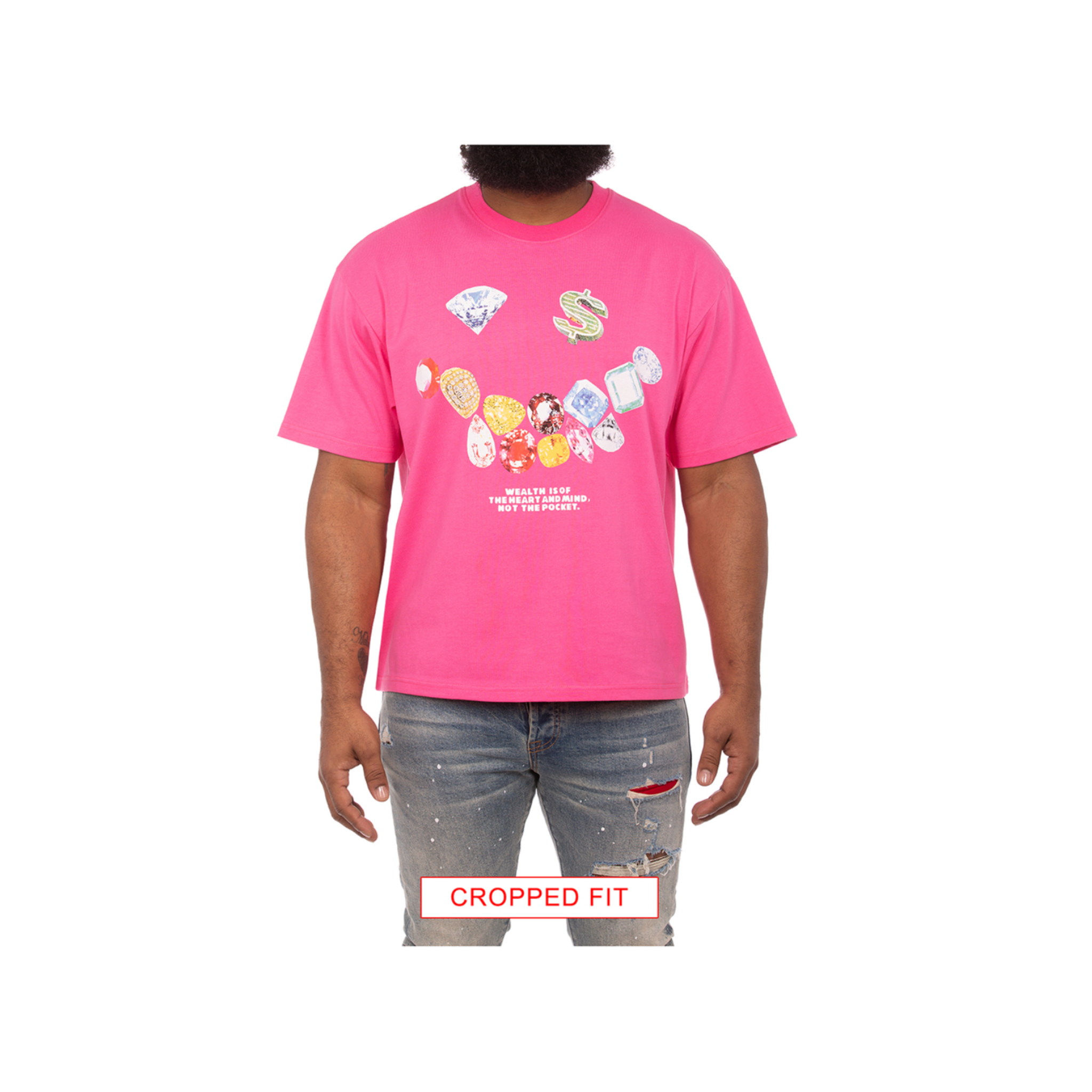 Billionaire Boys Club Smile SS Knit CROPPED FIT (Carmine Rose) - Billionaire Boys Club