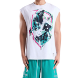 Memory Lane "Loaded Dice" Sleeveless Tee (White)