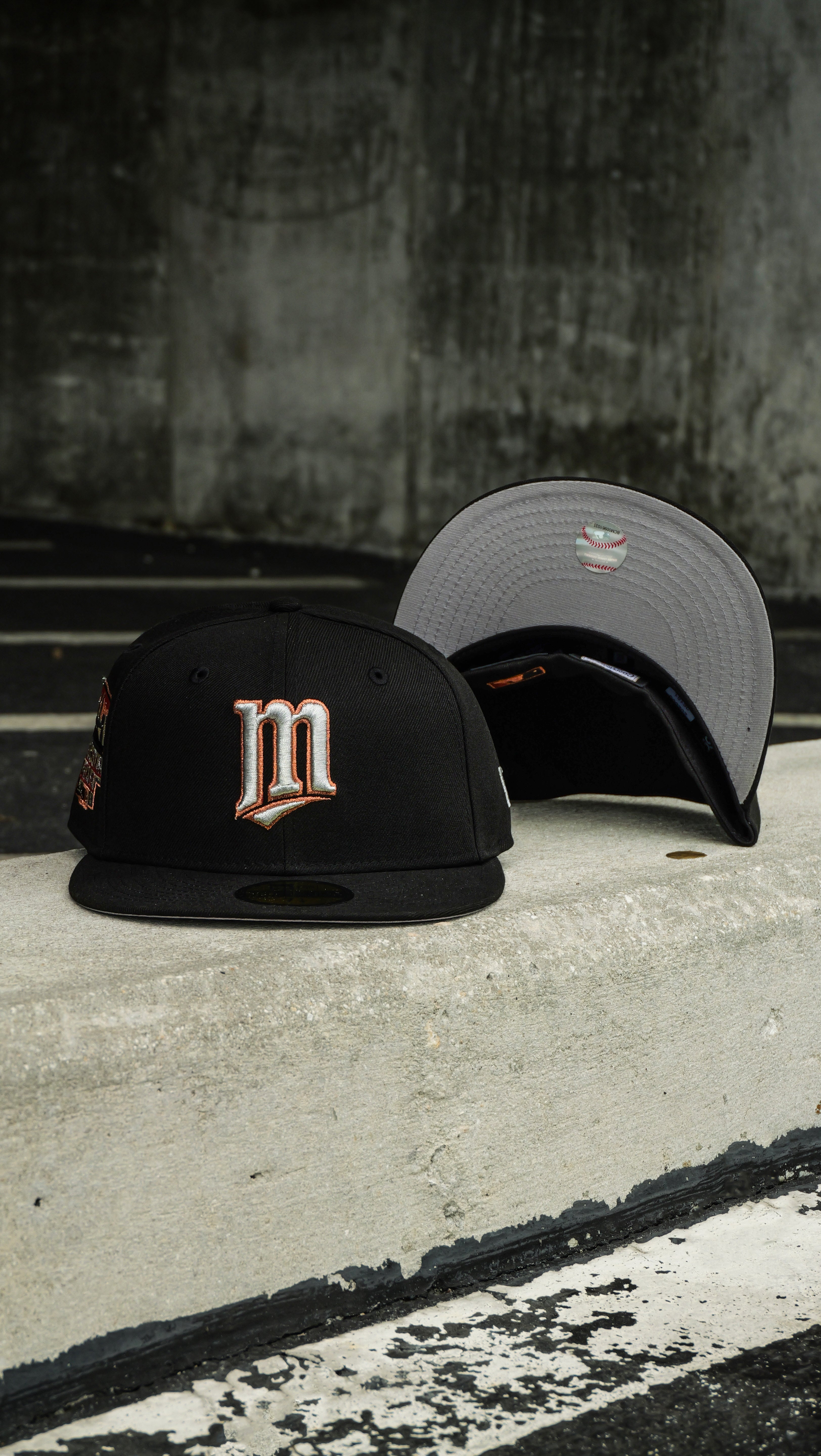 New Era Minnesota Twins 2014 ASG Side Patch Grey UV 59Fifty Fitted (Black)