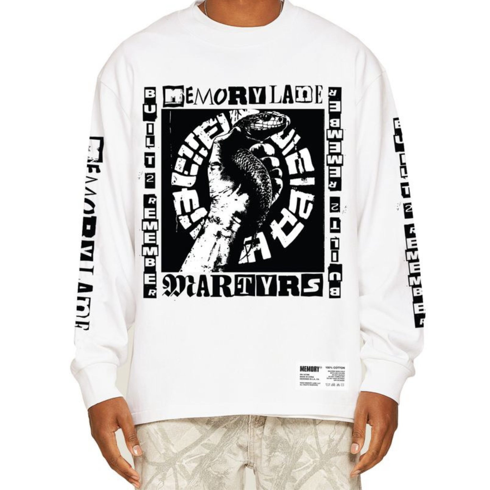 Memory Lane COBRA MARTYRS LONG SLEEVE (White) - Memory Lane