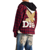 DSM "Eagle" Hooded Flannel-Red/Navy - Diet Starts Monday