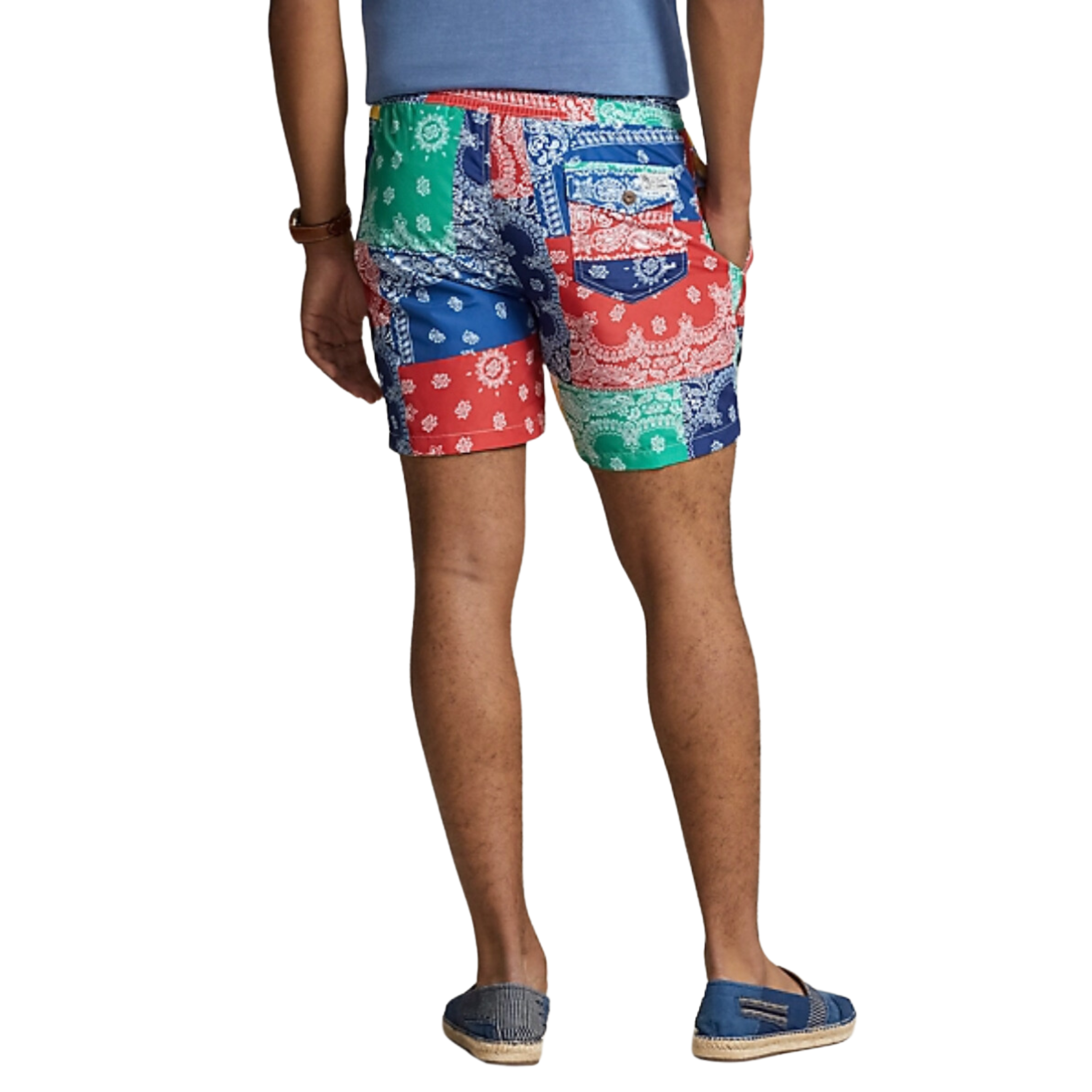 Polo Ralph Lauren 5.75-Inch Traveler Classic Swim Trunk (Archival Bandana Patchwork) - Polo Ralph Lauren