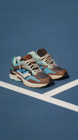 Mens Saucony x FootPatrol ProGrid Omni 9 (Blue/Brown) - VIP Saucony
