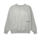 Purple Brand HWT Fleece Crewneck (Grey) - P402-HHGW124 - PURPLE BRAND