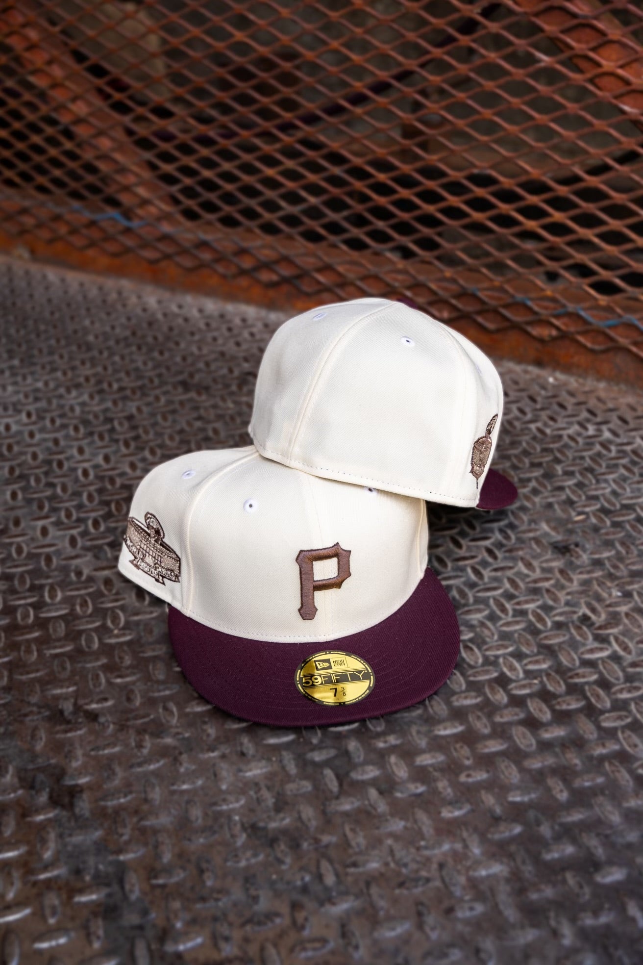 New Era Pittsburgh Pirates 1971 World Series Grey UV (Off White/Maroon) 59Fifty Fitted - New Era