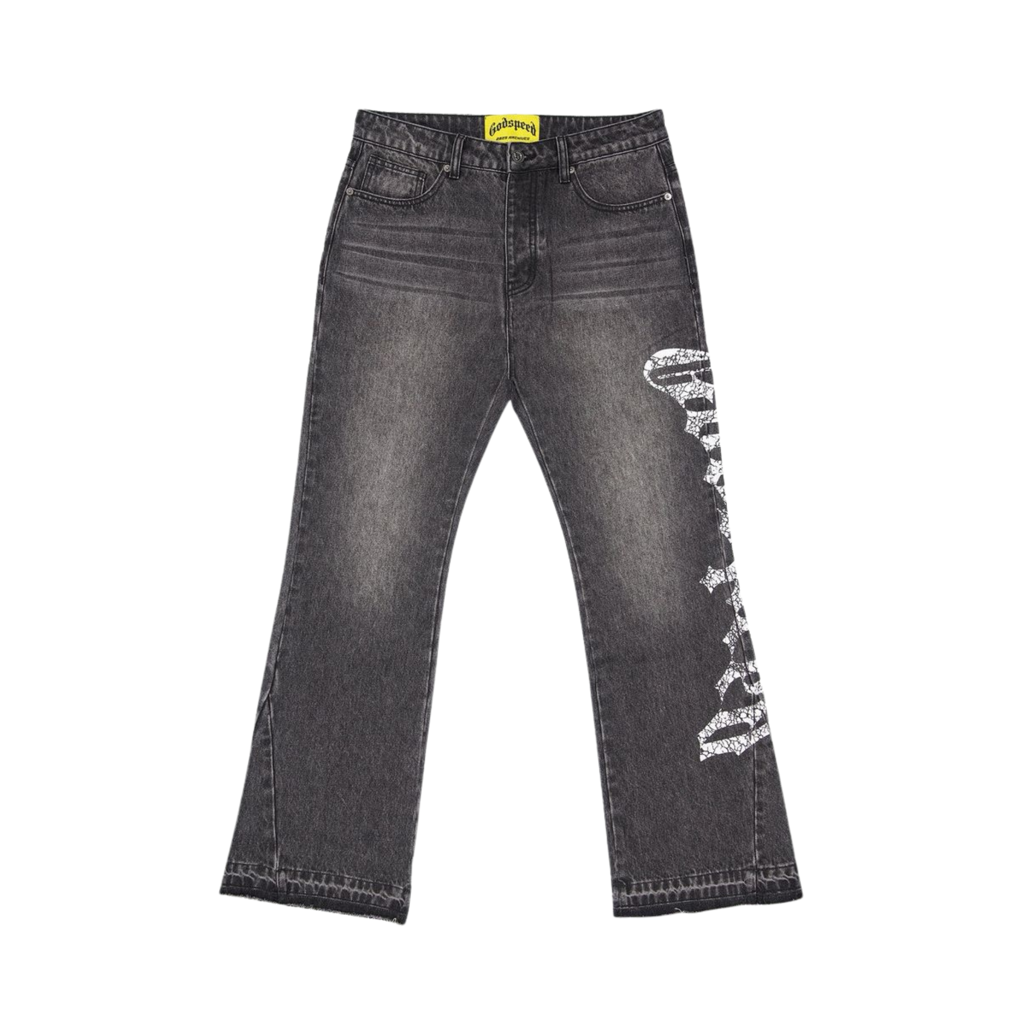 Godspeed "OG Logo" Flared Denim (Grey Wash) - Godspeed