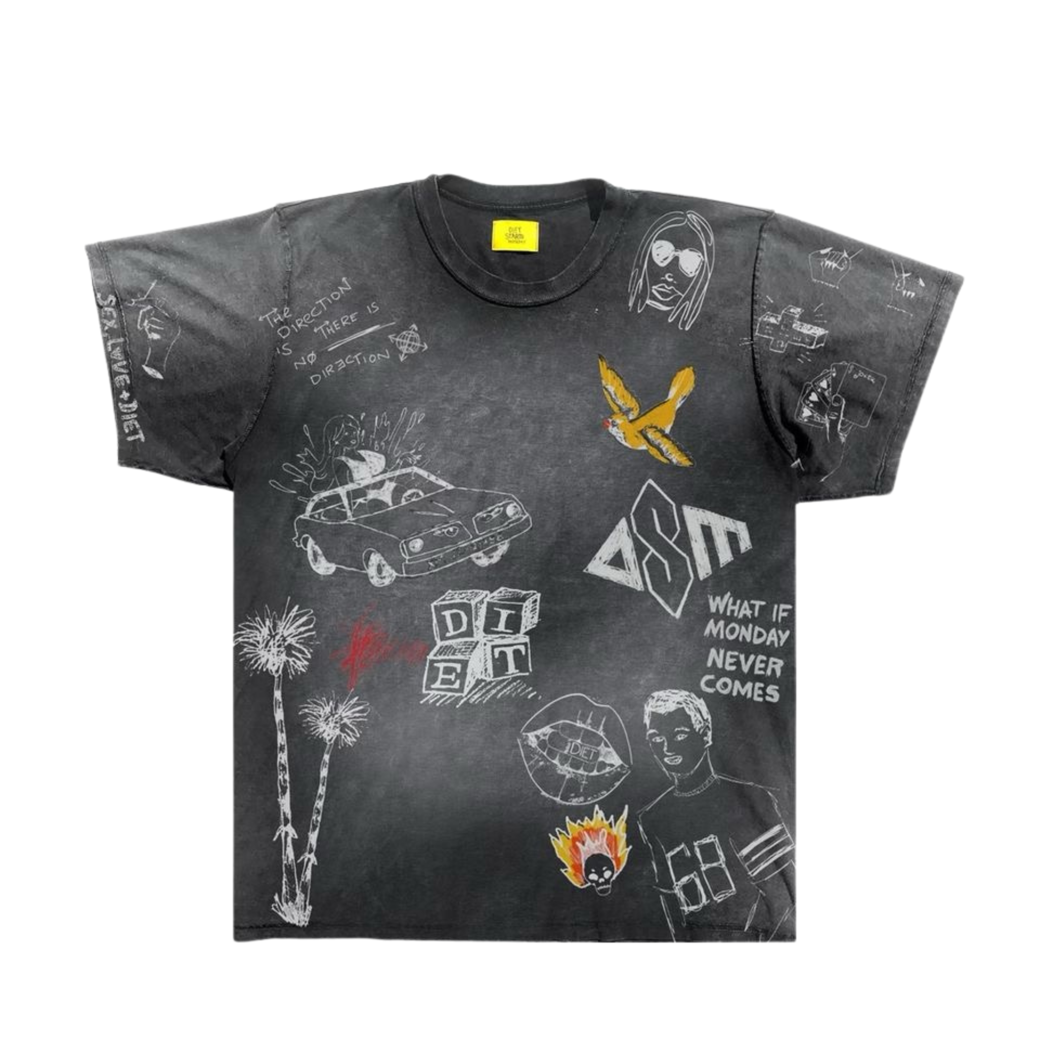 DSM "Doodle" Tee - (Vintage Black) - Diet Starts Monday