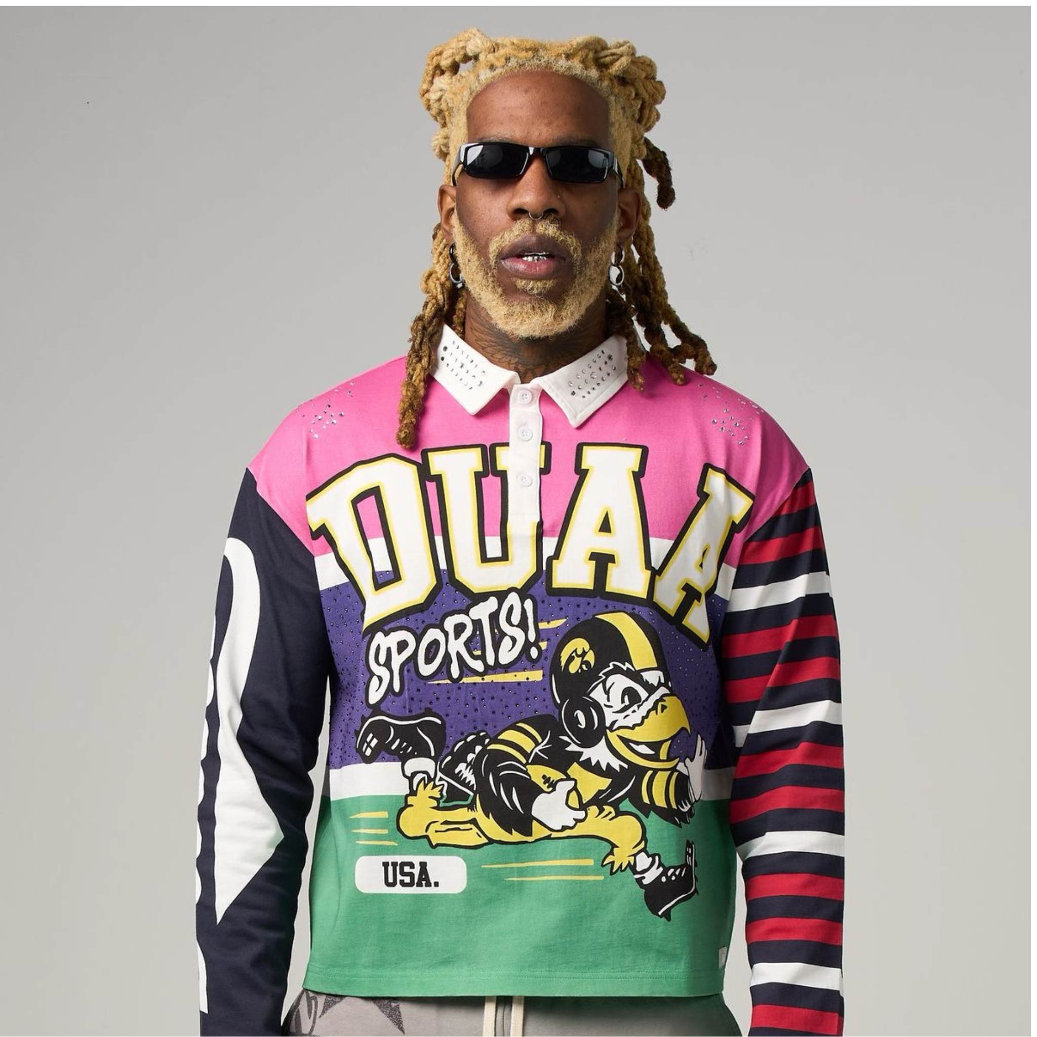 DUAA "Sports" LS Tee (Multi) - DUAA