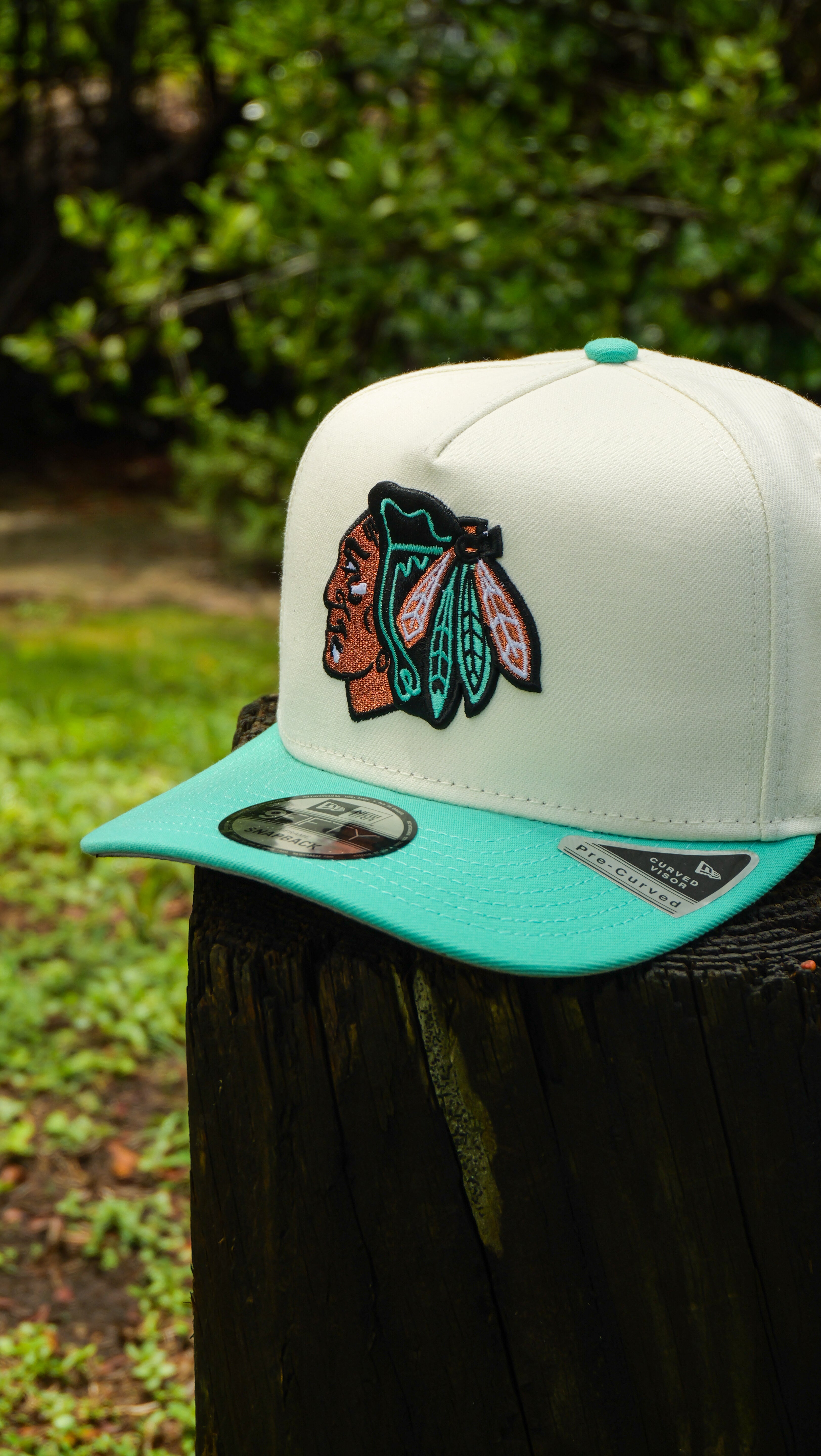 New Era Chicago Blackhawks 1926 Inaugural Season 9FIFTY A-Frame Snapback-(Chrome/Mint)
