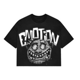 Mixed Emotion "Monster" Cropped Tee (Black)