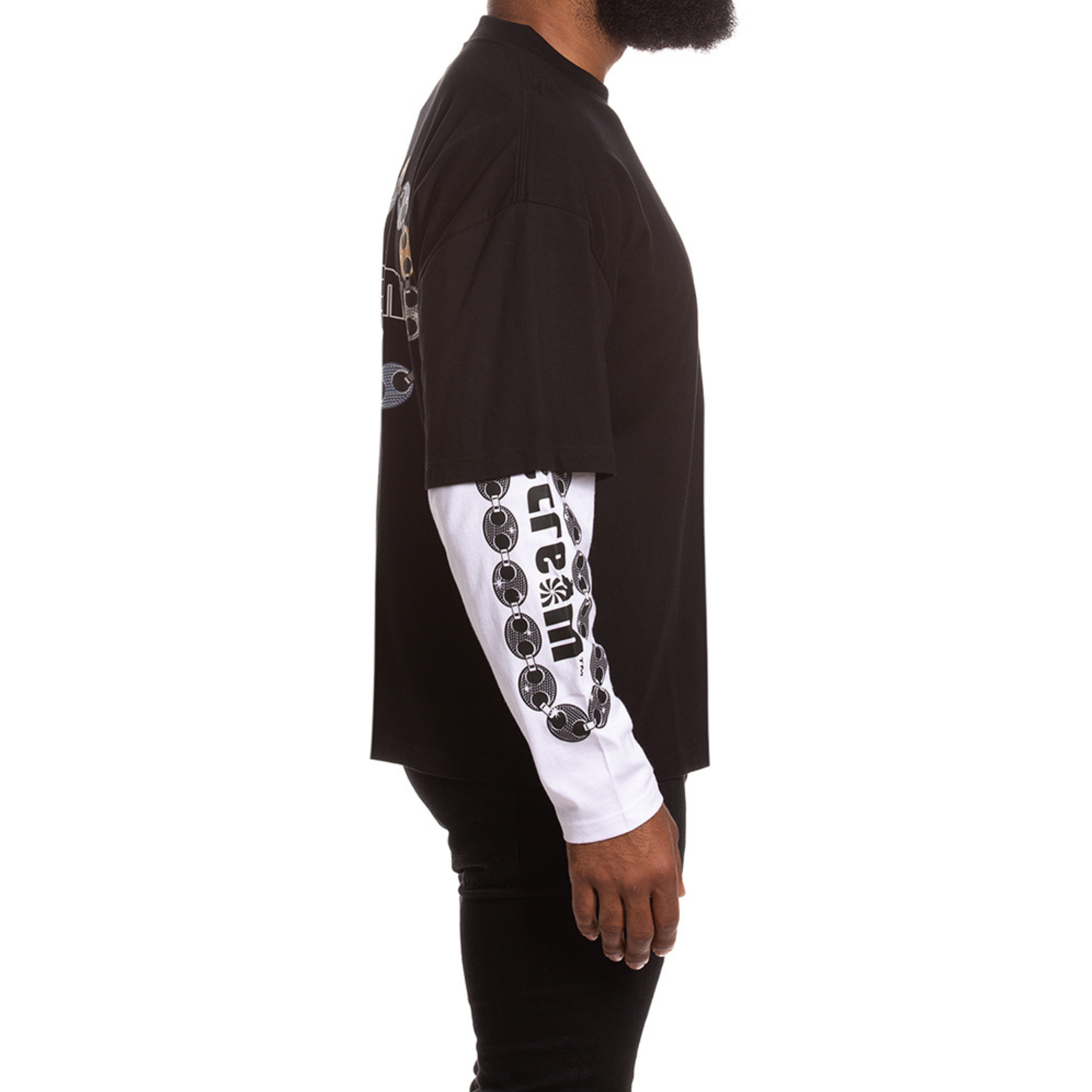 Icecream "Jupiter" LS Tee (Boxy Fit)-(Black) - Ice Cream