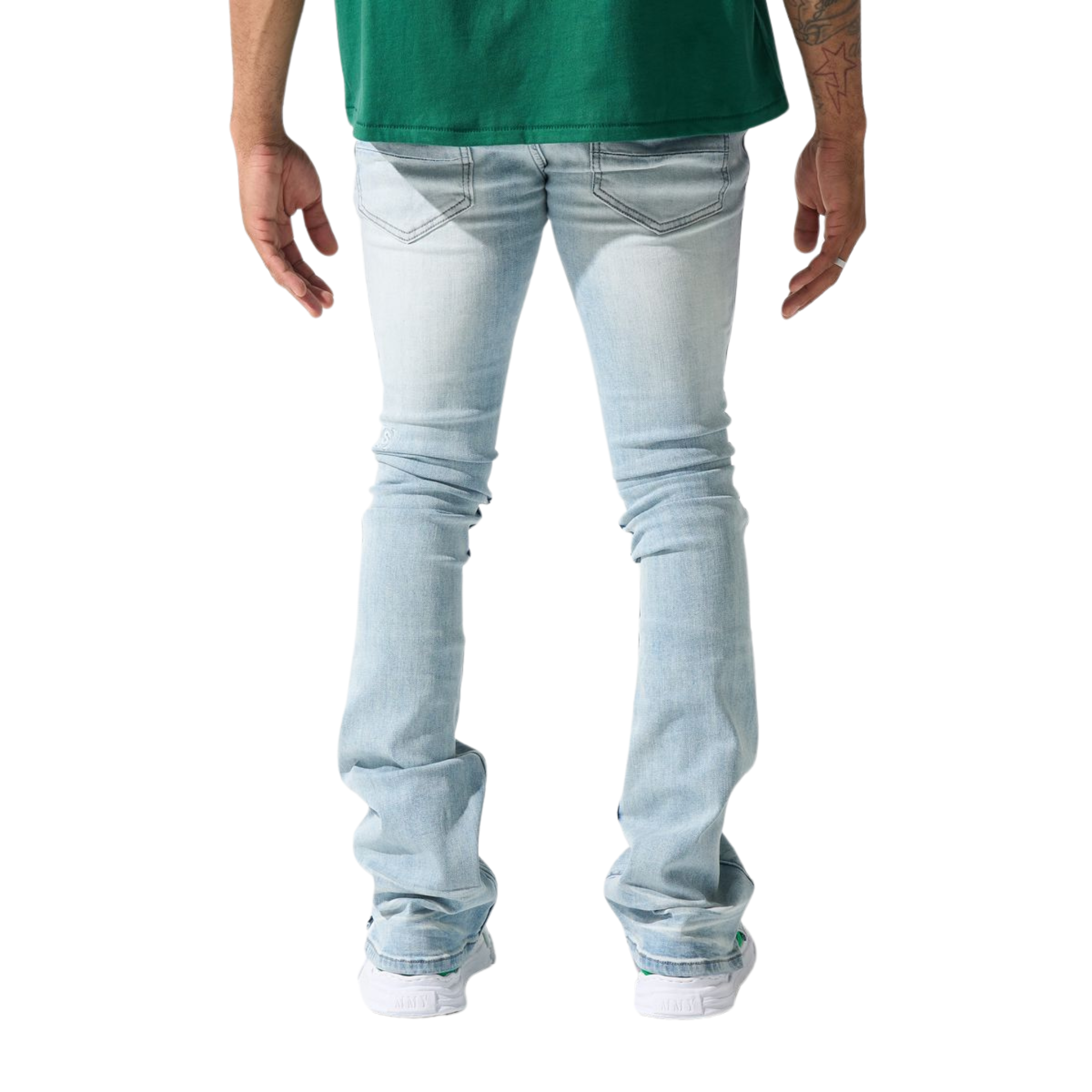 Serenede "Azul" Stacked Jeans (Light Blue) - Serenede