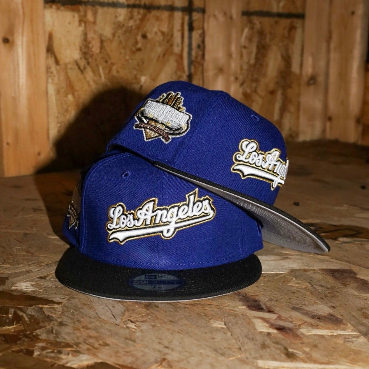 New Era Los Angeles Dodgers 40th Anniversary Side Patch Fitted (Royal/Black) - New Era