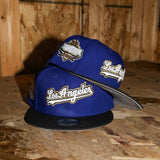 New Era Los Angeles Dodgers 40th Anniversary Side Patch Fitted (Royal/Black) - New Era