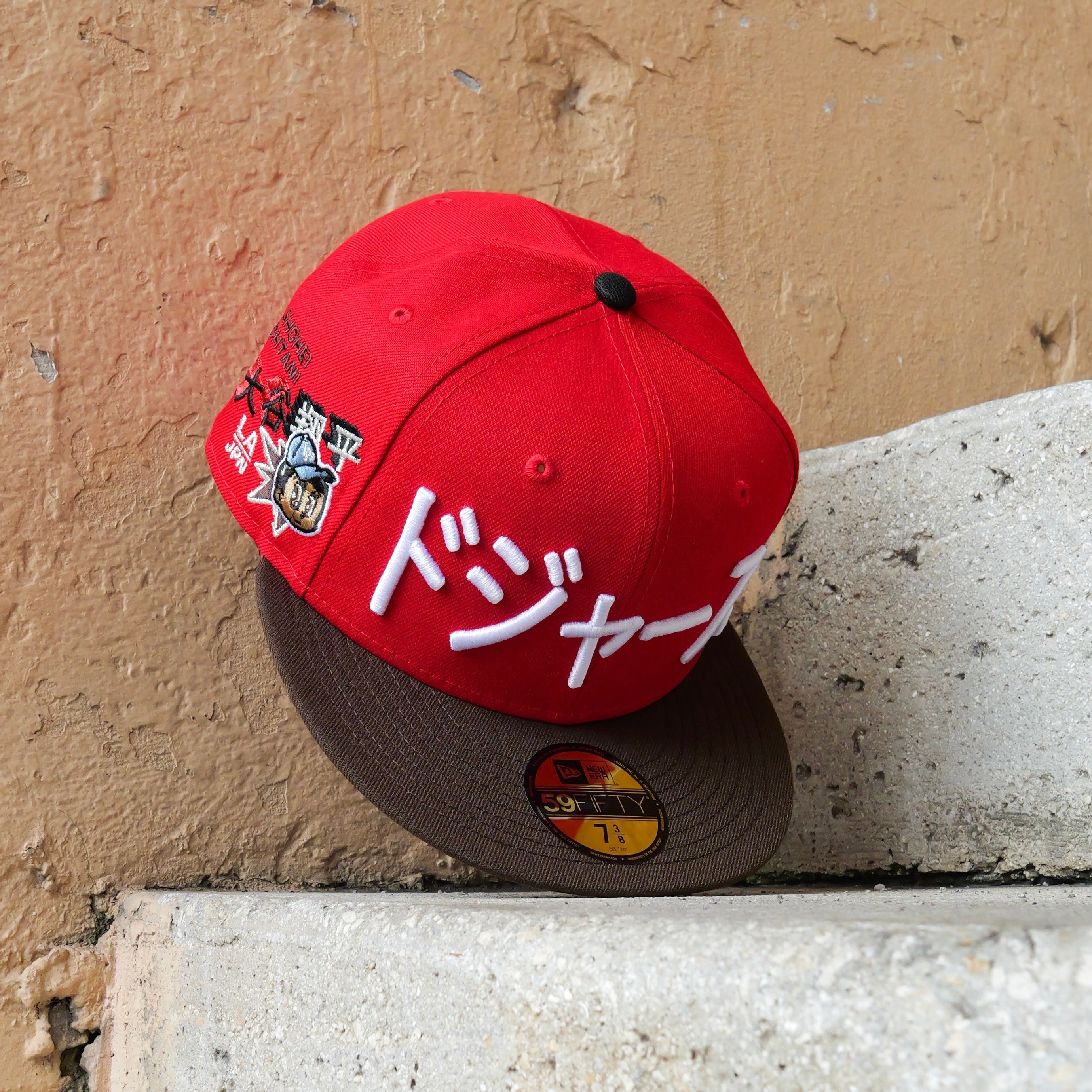 New Era Los Angeles Dodgers SHOHEI OHTANI Side Patch Fitted (Red/Walnut) - New Era