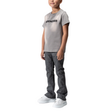 Kids Serenede "Lead" Stacked Jeans (Grey) - Serenede