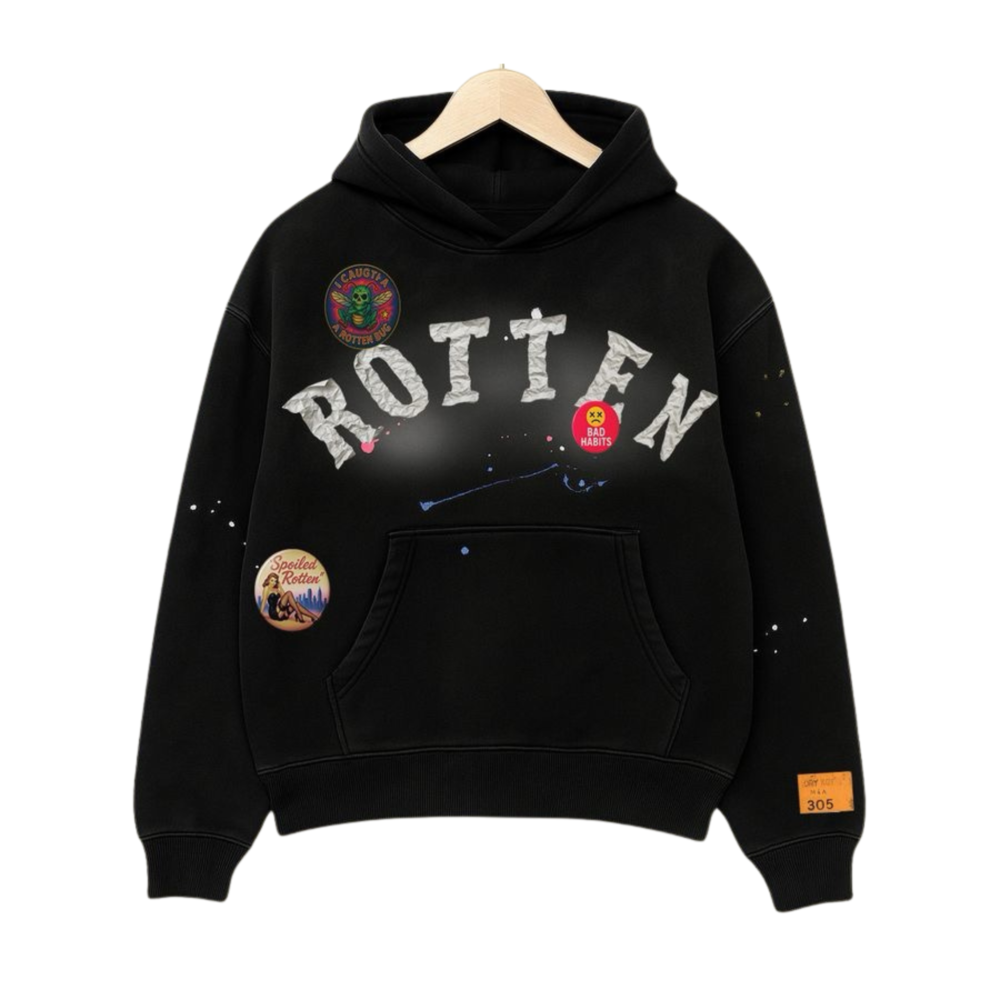 Dry Rot "Rotten" Souveniour Hoodie (Black) - Dry Rot