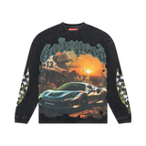 Godspeed Sunset Drift LS T-Shirt (Black Wash)