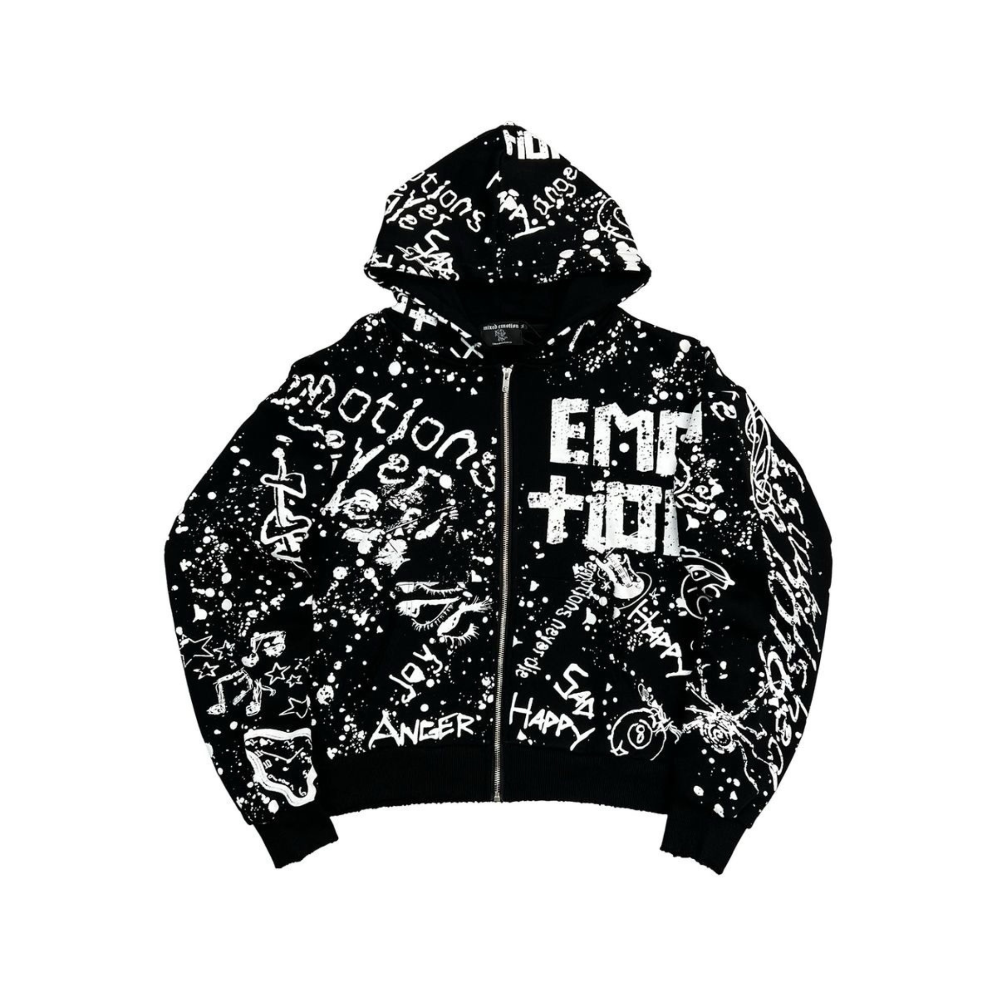 Mixed Emotion "Graffiti" Hoodie (Black) - Mixed Emotion