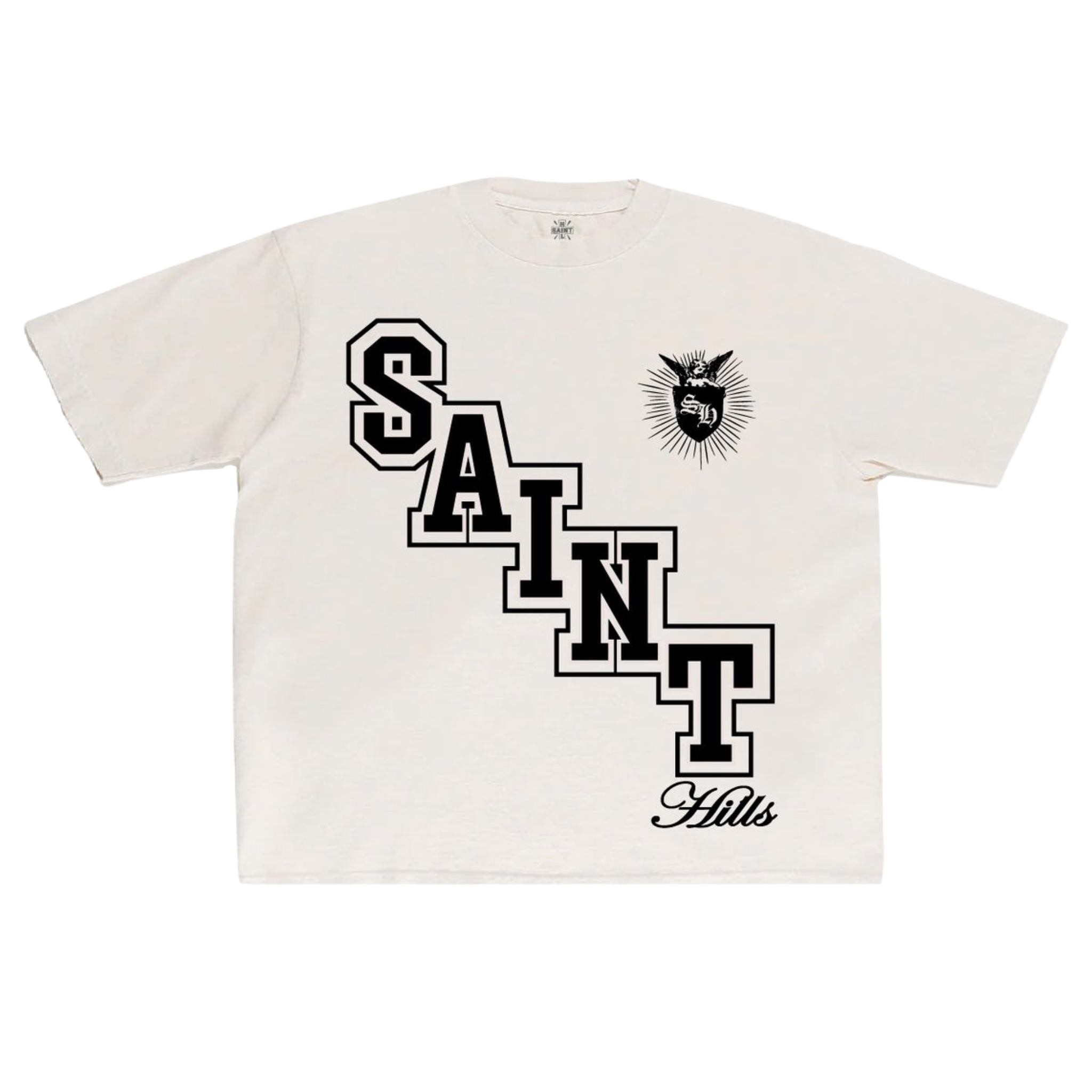 Saint Hills 'College Crest' Tee (White) - Saint Hills