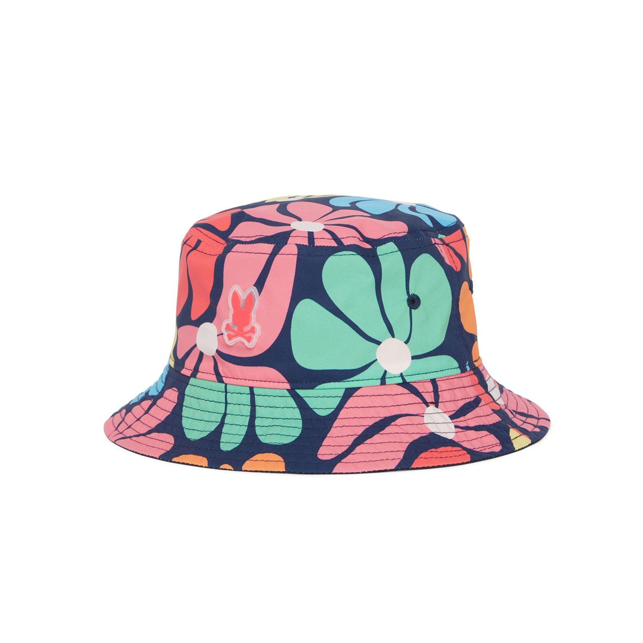 Kids Psycho Bunny Mentz Reversible Bucket Hat (Navy) - Psycho Bunny