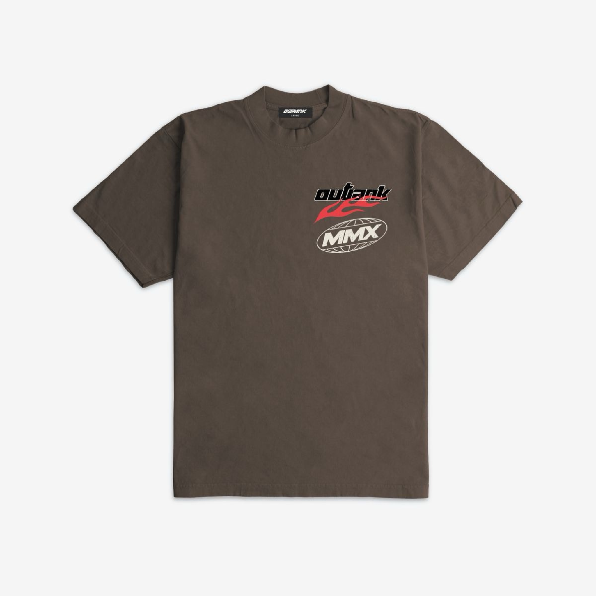 Outrank "Stay On" Heavyweight T-shirt (Mocha) - Outrank
