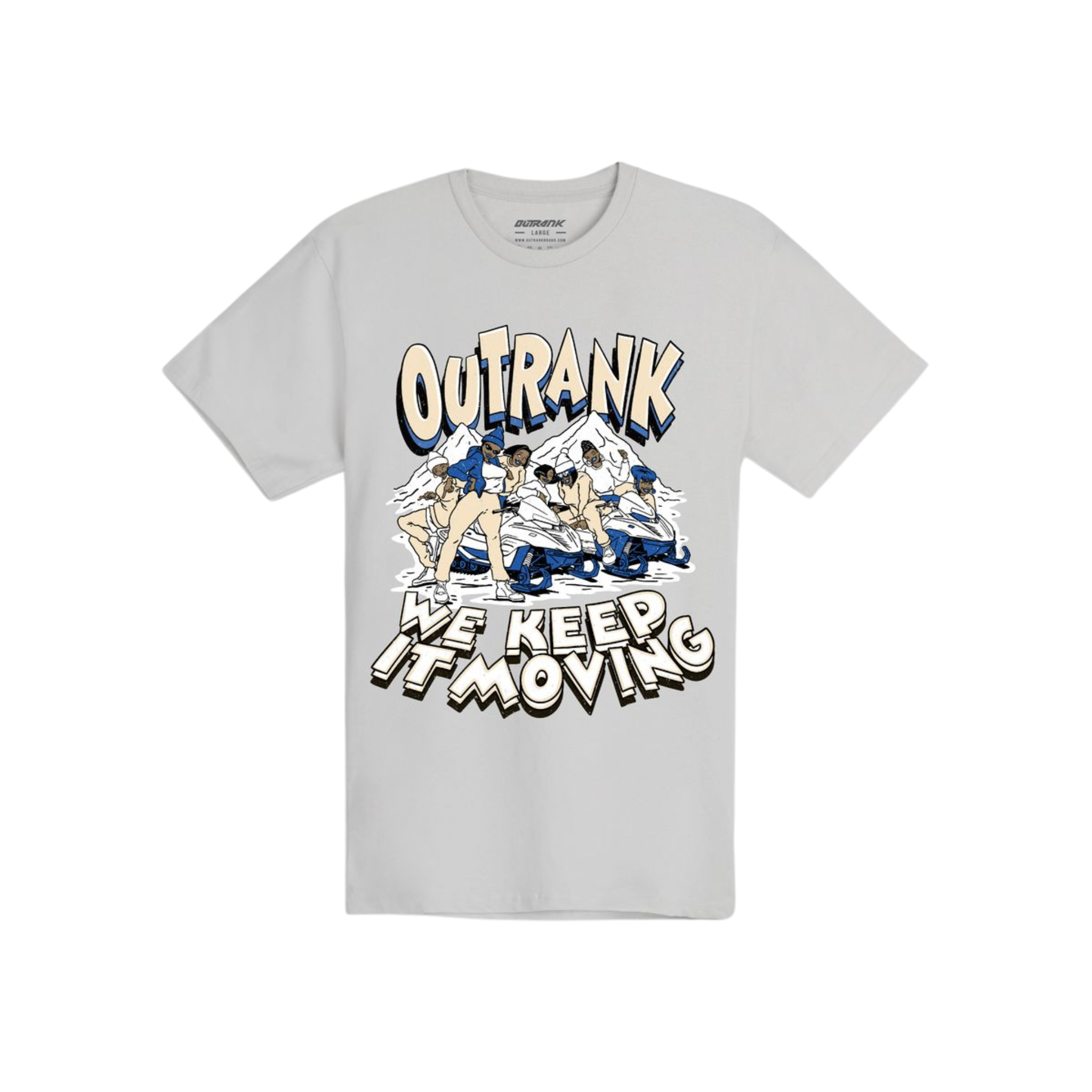 Outrank Keep It Moving Tee (Storm) - Outrank