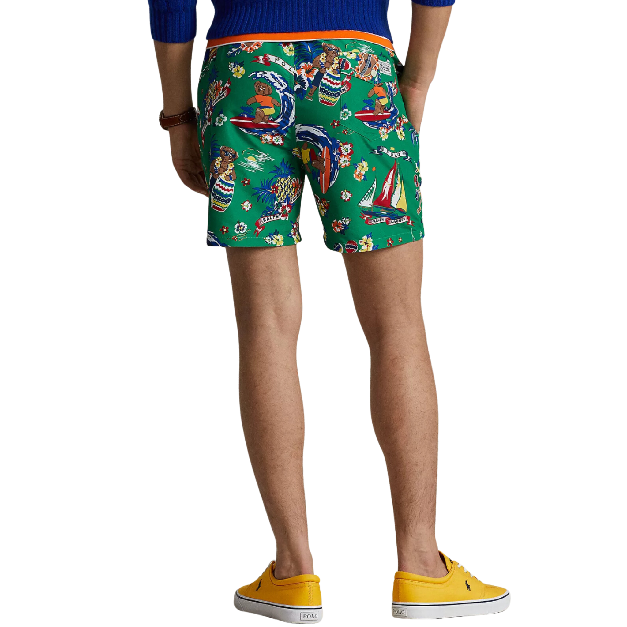 Polo Ralph Lauren 5.75-Inch Traveler Polo Bear Swim Trunk (Surfer Bear) - Polo Ralph Lauren