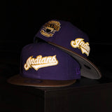 New Era Cleveland Indians Jacobs Field Side Patch Fitted (Purple/Walnut) - New Era